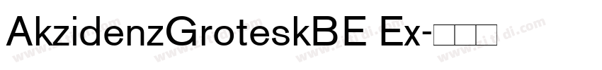AkzidenzGroteskBE Ex字体转换